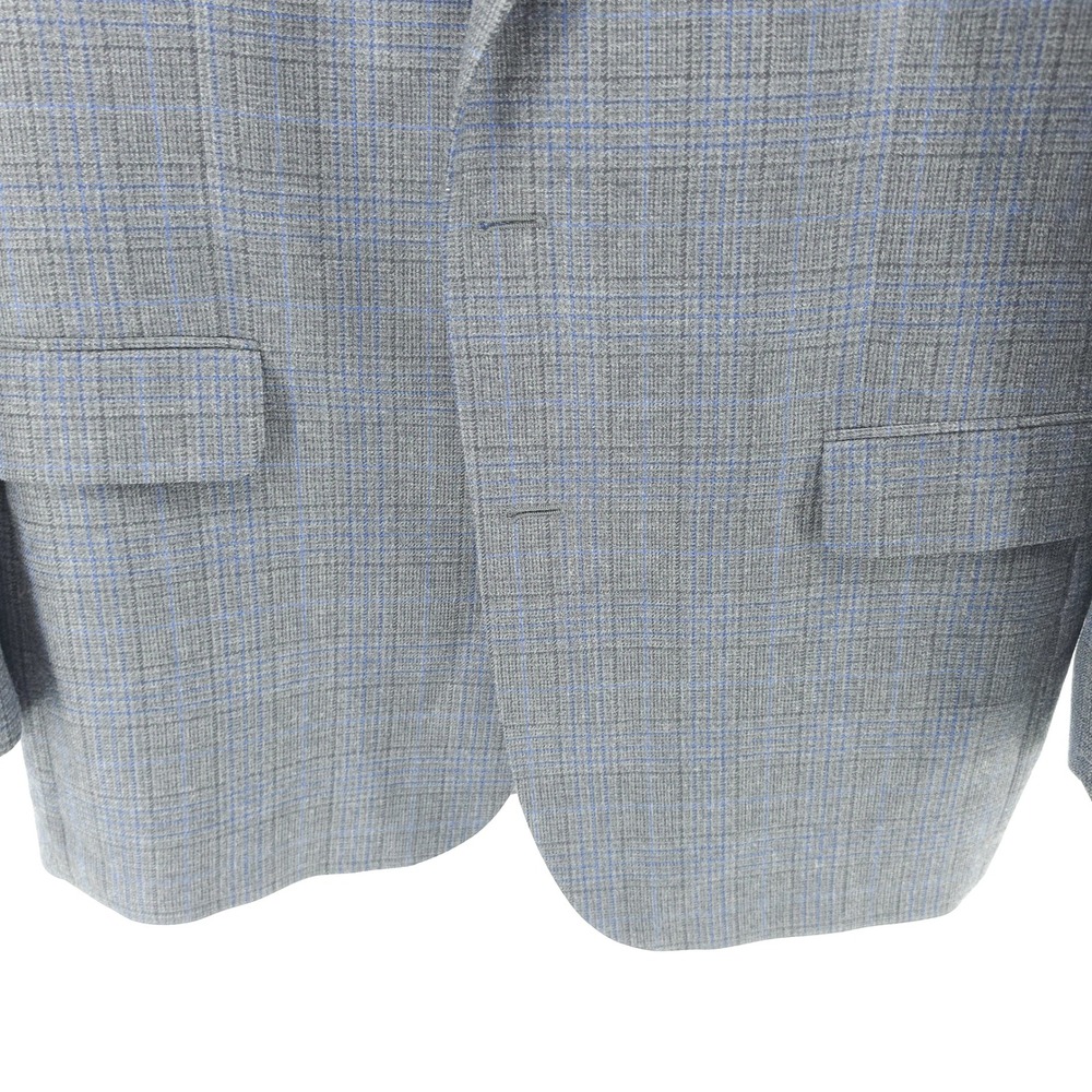 Brooks Brothers Men Sport Coat 100% Wool Grey Blue Glen Plaid 42R Madison Blazer - Picture 11 of 16